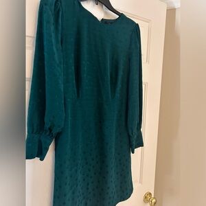 J.Crew green dress-  perfect for the holidays!!!